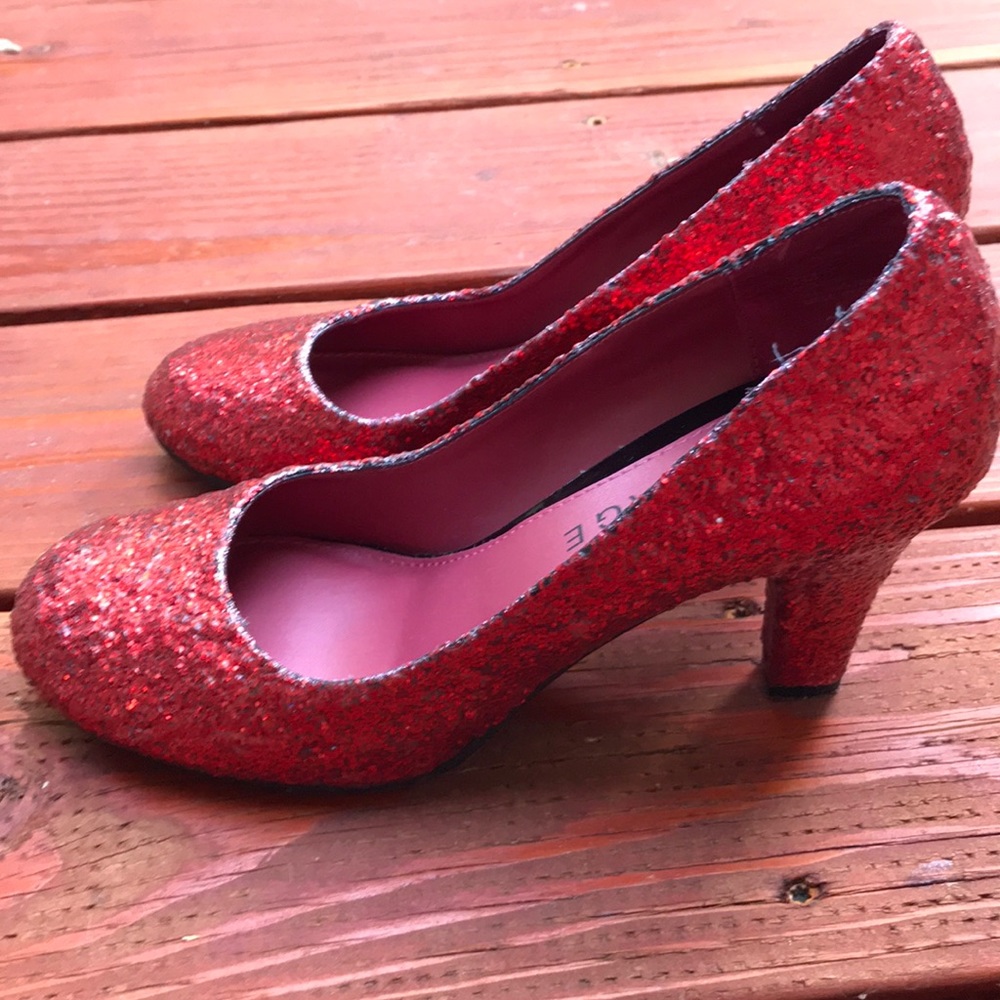 Red glitter high heels size 7 Dorothy Costume Oz